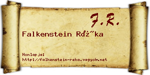 Falkenstein Réka névjegykártya